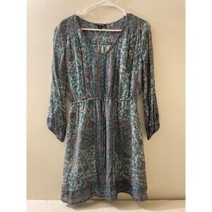 Lucky Brand Size‎ XS Women's Floral Dress Casual V Neck